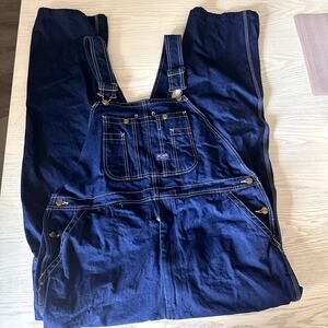 Big Smith Rigid Denim Bib Overalls 40x36 NWOT
